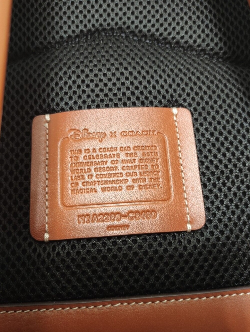 Disney X Coach C8490 Charter Backpack In Signature Textile Jacquard - Picture 11 of 12
